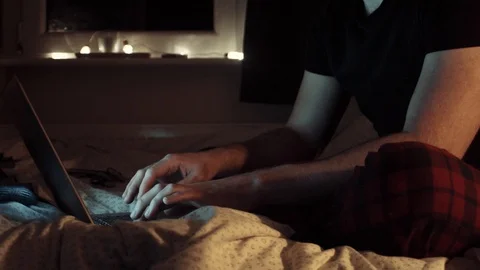 Hands typing on laptop Stock Footage 131239994