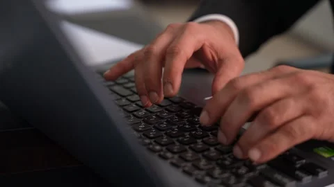 Hands Typing on Laptop Stock Footage 316347523