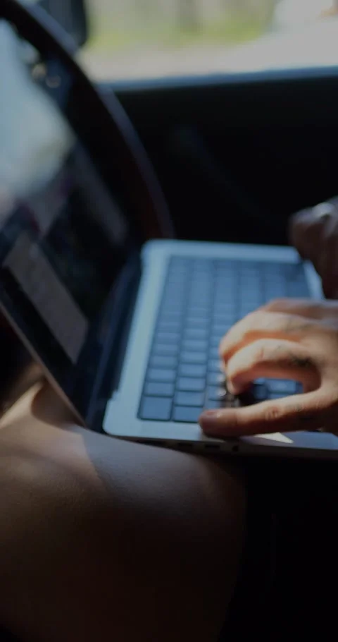 Hands Typing On Laptop Keyboard, Learning And Remote... Stock Footage 331307592