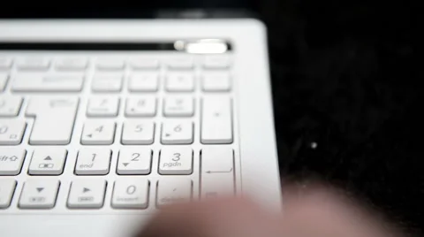 Hands typing text on a laptop keyboard Video stock 42905043