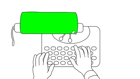 Hands typing text on a typewriter Stock Footage 85217787