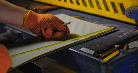 The hands of an unrecognizable man wearing protective gloves 스톡 동영상 143063101