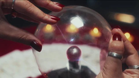 Hands of Unrecognizable Seer Touching Crystal Ball Stock Footage 253178054