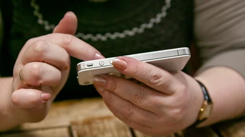 Hands use Iphone Stock Footage 44475302