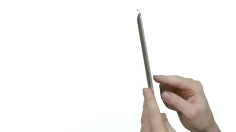 Hands use tablet device, with copyspace Vídeo Stock 37322230