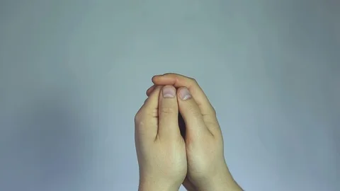 Hands using antibacterial sanitizer spray close-up. Hand disinfection during  Video stock 127259127