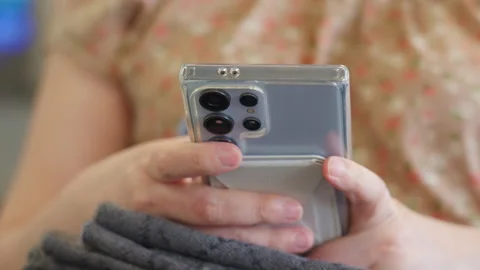 Hands using phone Stock Footage 280381807