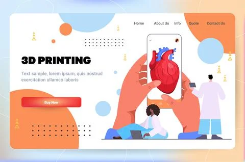 Hands using smartphone with human transplantation organ heart model on screen Illustrazione stock