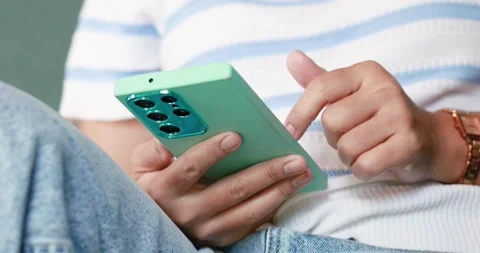 Hands using a smartphone, mobile technology, online communication, digital .. Stock Footage 341088981