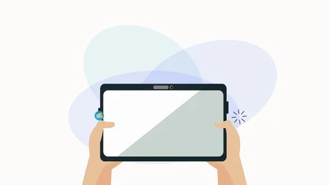 Hands using tablet with social media marketing animation Video stock 115291813