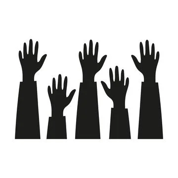 Hands up. Vector illustration Stock Illustration