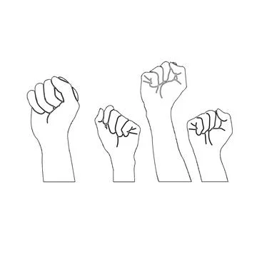 Hands up. Vector illustration Stock Illustration