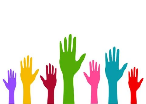 Hands vector illustration on white background Stock Illustration