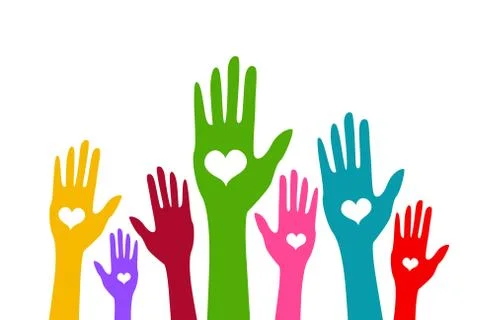 Hands vector illustration on white background Stock Illustration