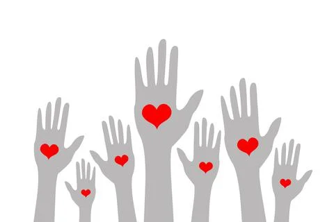 Hands vector illustration on white background Stock Illustration