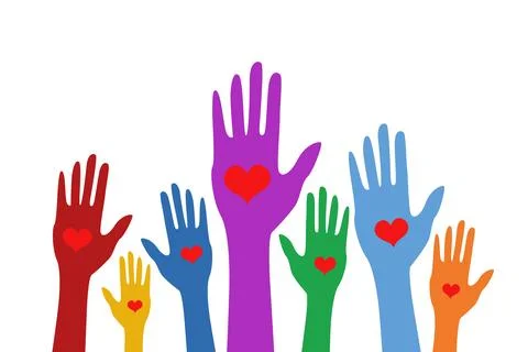 Hands vector illustration on white background Stock Illustration