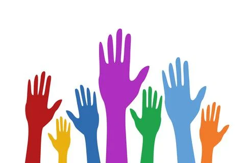 Hands vector illustration on white background Stock Illustration