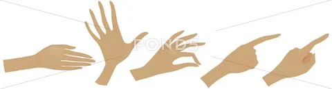 Hands vector set Stock Illustration