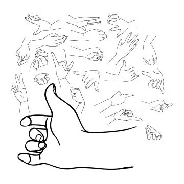 Hands vector set Ilustração Stock