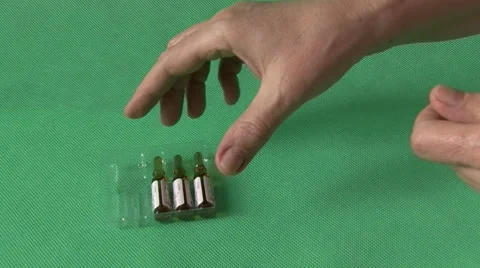 Hands, vials, packaging Stock-Footage 59119735