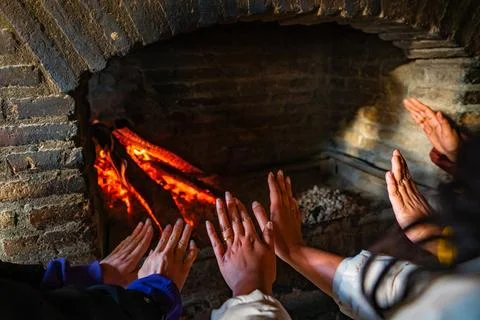 Hands warming up Stock Photos
