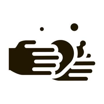 Hands Wash Liquid Soap Icon Illustration Illustrazione stock