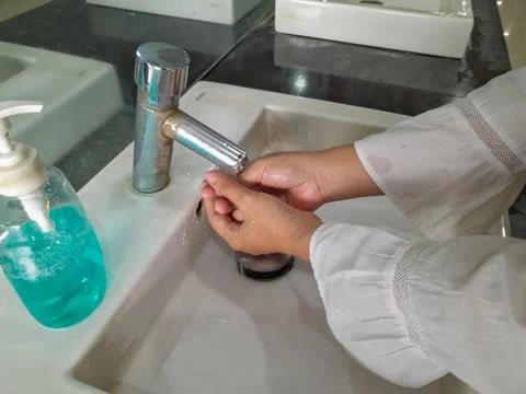 Hands washing Stock Photos