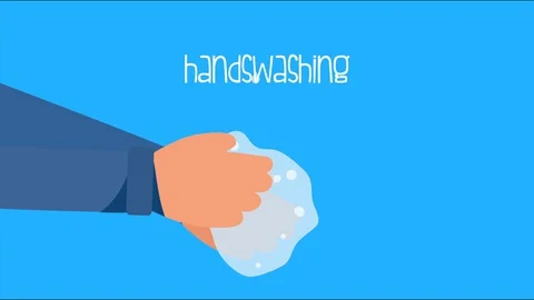 hands washing prevention method animatio... | Stock Video | Pond5