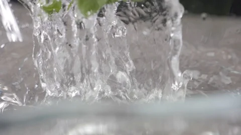 Hands washing spinach. Slow motion Stock Footage 116687580