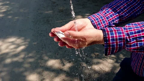 Hands water Stock Footage 111266005