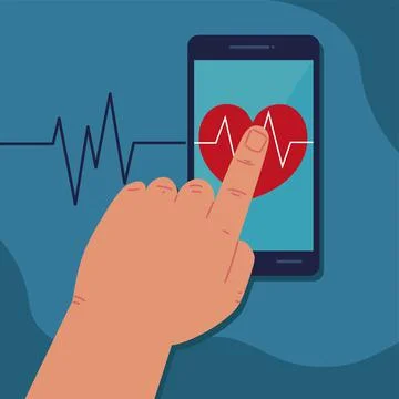 Hands with wearable tech Stock Illustration