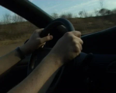 Hands on the wheel Stock Footage 73915