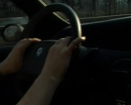 Hands on the wheel Stock Footage 73924