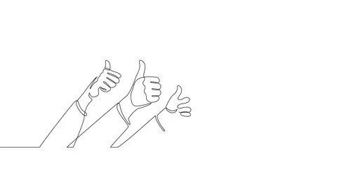 Hands whith thumb up gestures. Stock Footage 245202849