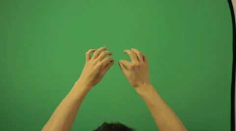 Hands Wiping Open &amp; Close - Greenscreen Stock Footage 11030020