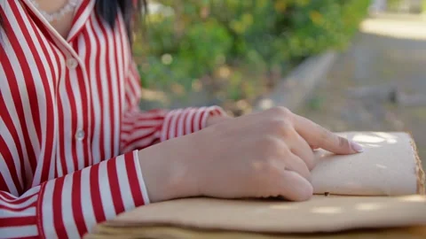 Hands Of A Woman On A Book Stock Footage 276480976