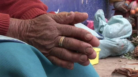 Hands Of Woman, Latin America Stock Footage