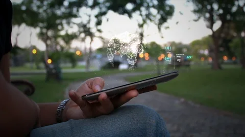 Hands of woman using smartphone select focus on hands shallow depth of field Stock-Footage 112323354