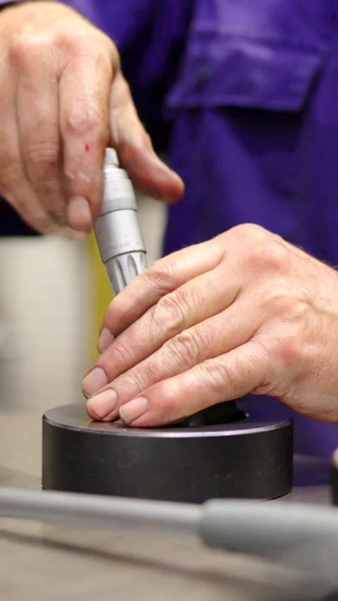 Hands of a worker assembling pieces of metal Stock Footage 259668436