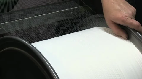 Hands of a worker in textil industrie Stock Footage 46296338