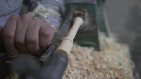 Hands working crafting wood in Souk Marrakech Morocco woodworker Stock Footage 87459652
