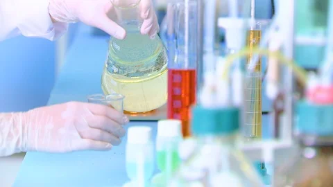 Hands Working In A Laboratory Environment 스톡 동영상 111480488