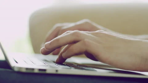 Hands working on laptop Stock-Footage 68172475
