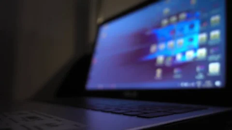 Hands working on laptop Video stock 73342362