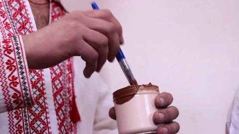 Hands working on pottery wheel Stock Footage 70673775