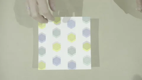 Hands wrapping invitation Stock Footage 160521995