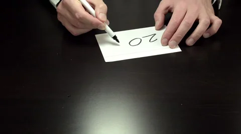 Hands write the message 20 percent Video stock 47484530