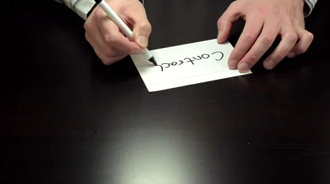 Hands write the message contract Vídeos de archivo 47484850