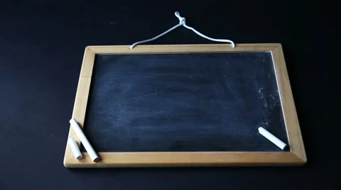 Hands writing on chalkboard "have a good day" Stock-Footage 56372829