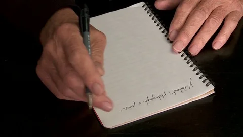 Hands writing a note Stock Footage 73596890